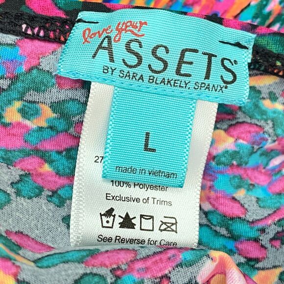 Assets by Sara Blakely Women's Large Ruffle Halter Tankini Swim Top - Picture 3 of 8